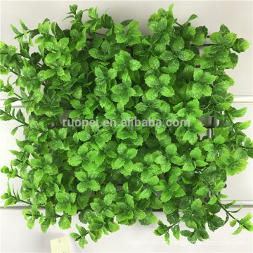 Follaje de privacidad de hoja verde artificial ornamental para pared